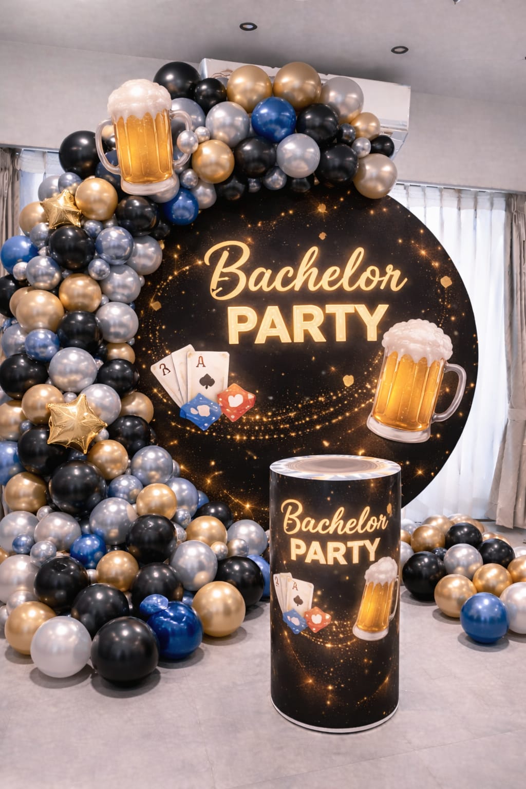 "Casino Night Bachelor bash" Party theme Decoration