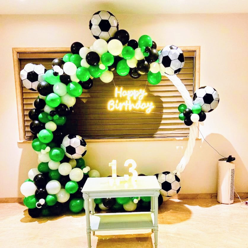 Football theme Birthday Balloon decoration
