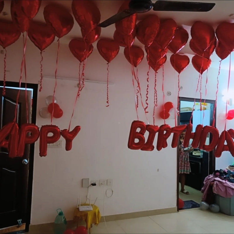 Romantic Heart shape Birthday celebration decoration for her