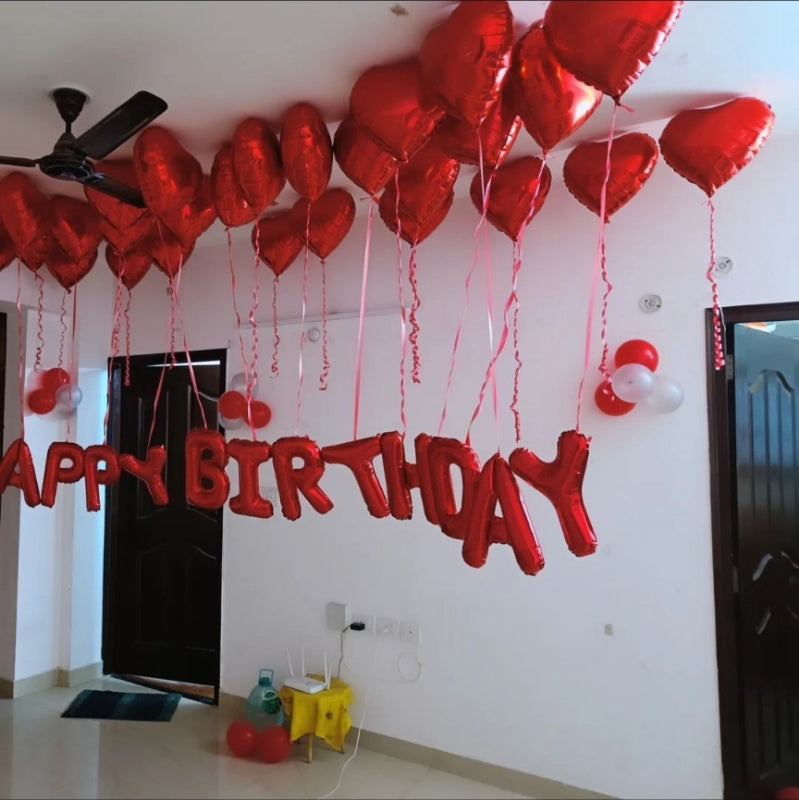 Romantic Heart shape Birthday celebration decoration for her