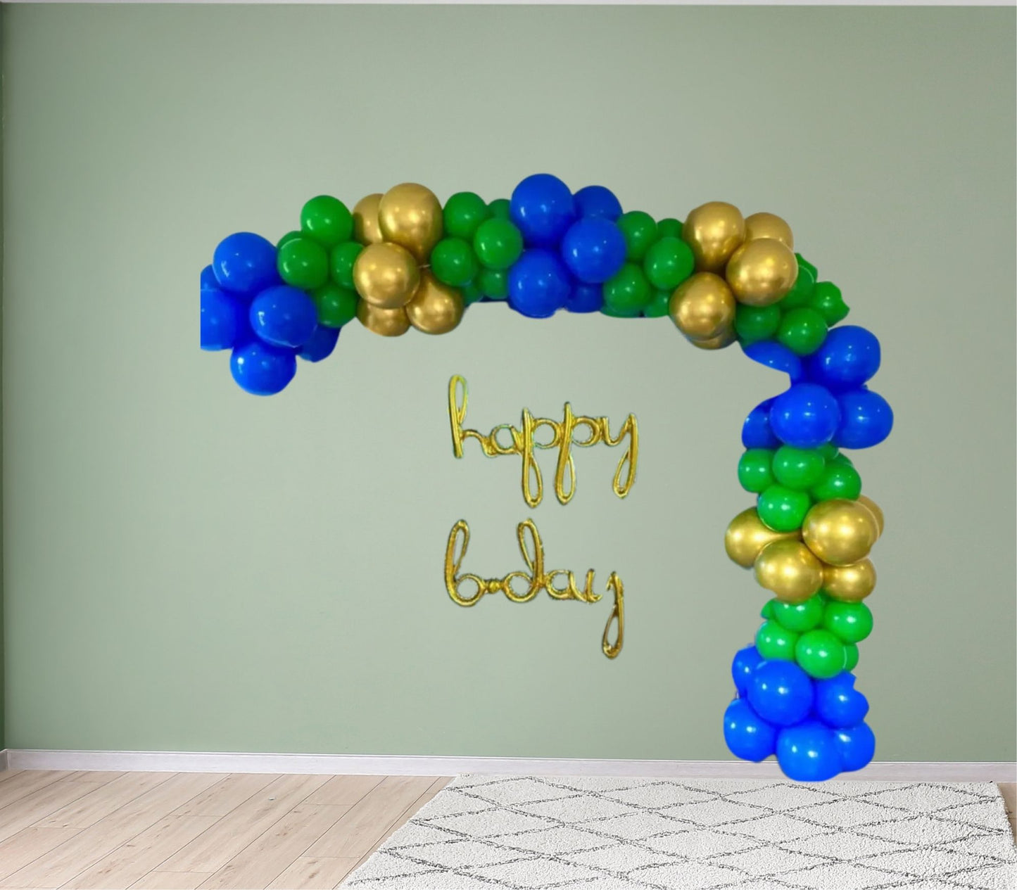 Simple Birthday Balloon Arch Decoration at home or banquet