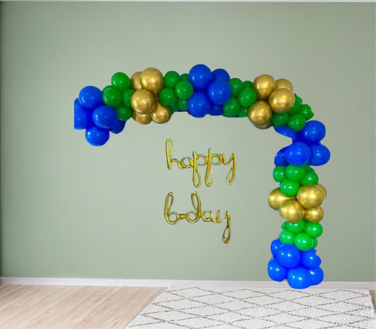 Simple Birthday Balloon Arch Decoration at home or banquet