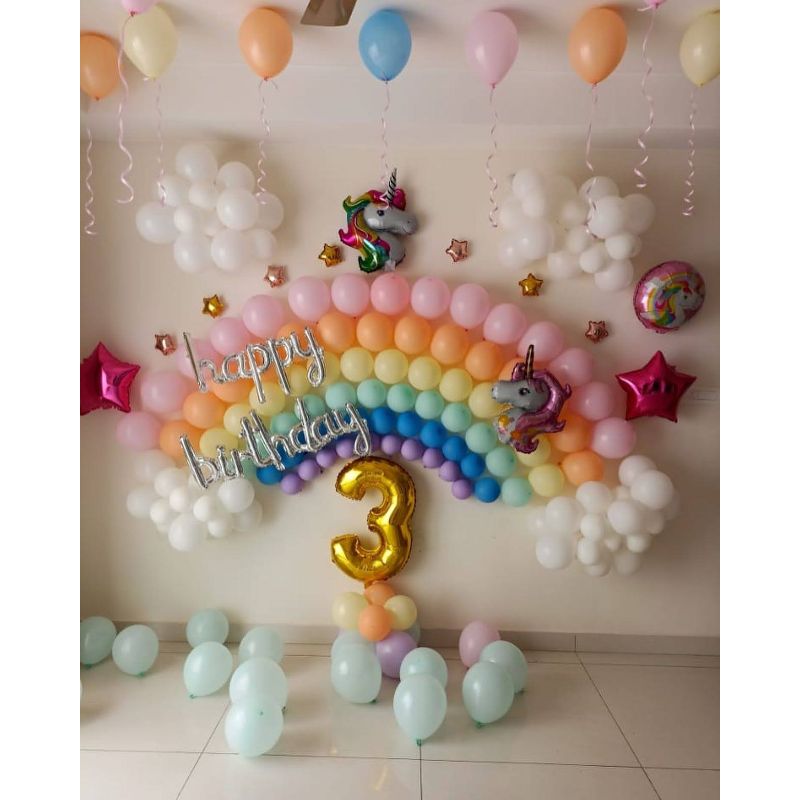 Unicorn theme Birthday Decoration Balloon for kids at home