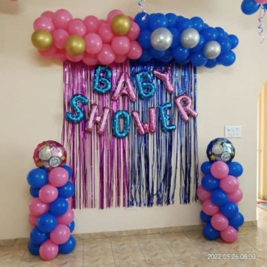 Simple Balloon Decoration at home for Baby Shower