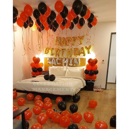 Balloon Decoration for Romantic Birthday in room