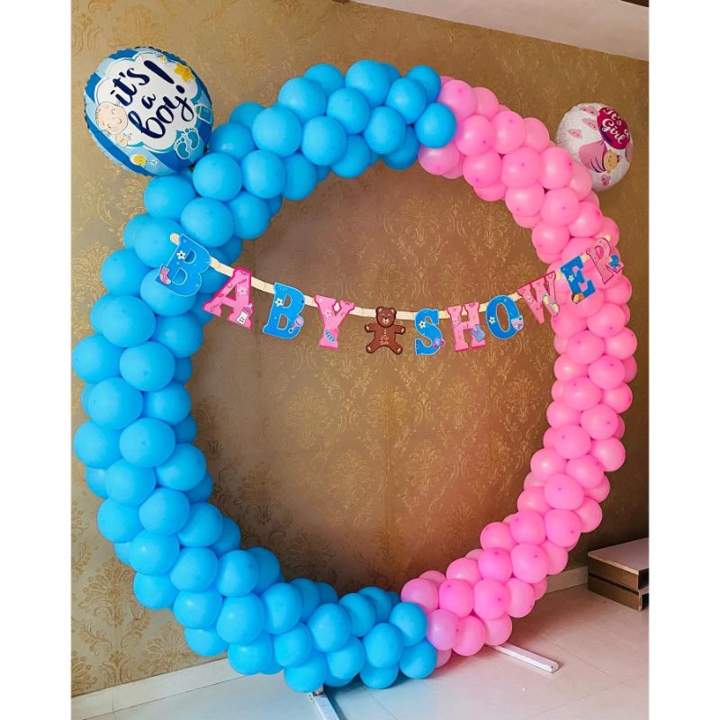 Ring balloon decoration for a Baby Shower