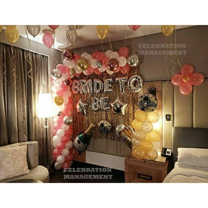 Bride To-Be balloon decoration at home