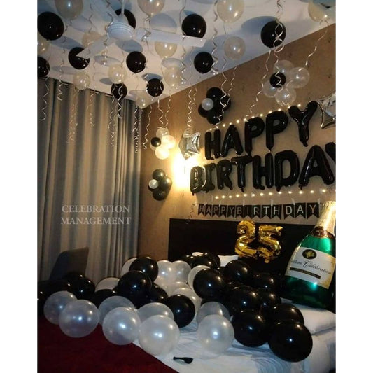Surprise Balloon Decoration for Boyfriend 25th Birthday