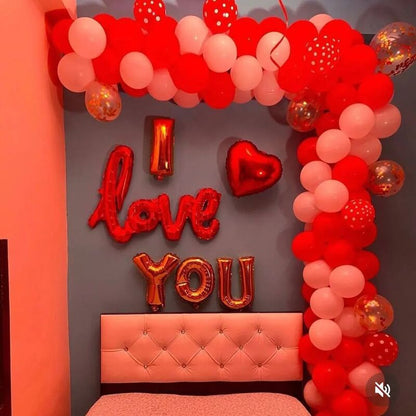Balloon Decoration in Room for Romantic Surprise for Her