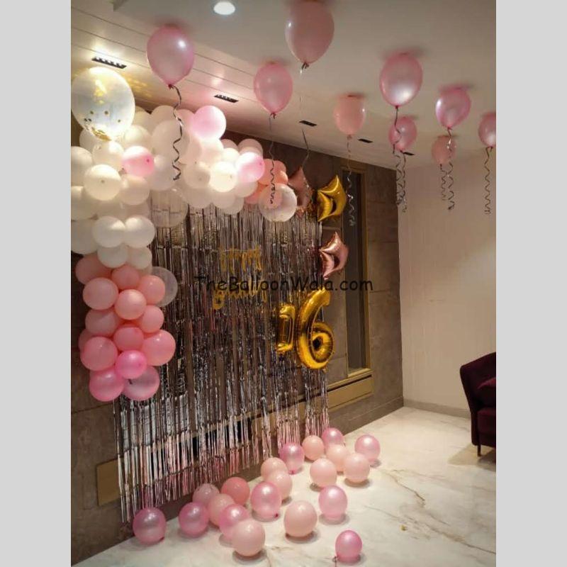 Balloon Decoration for the 16th Birthday of Hers