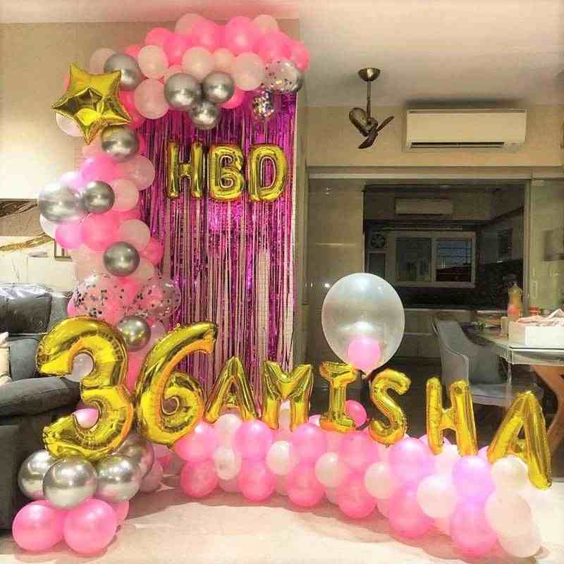 Balloon Decoration For Her Birthday Party Theballoonwala balloon-decoration-for-her-birthday-party-theballoonwala