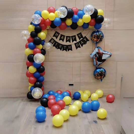 Super Hero Theme Birthday Balloon Decoration for kids