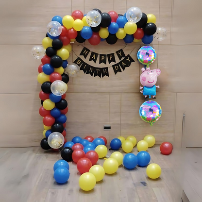 Peppa Pig Theme Birthday Balloon Decoration for kids