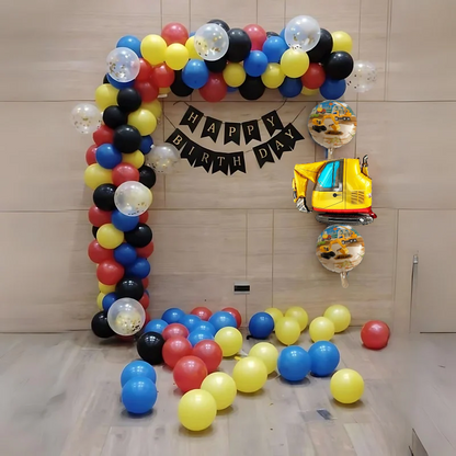 Construction Theme Birthday Balloon Decoration for kids