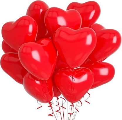 Red Heart Shape Gas Balloons In Hyderabad for Valentine's Day