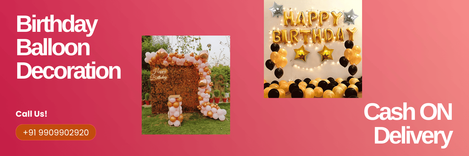 Birthday Balloon decoration at home from theballoonwala.com