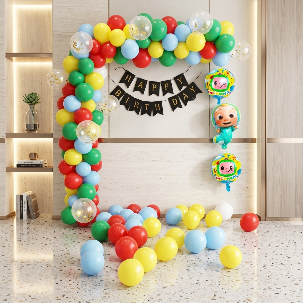 Cocomelon Theme Birthday Balloon Decoration for kids