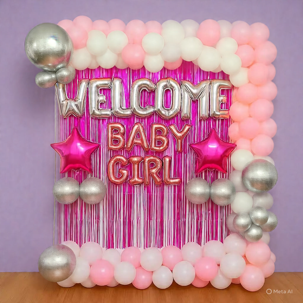 Beautiful Welcome Decoration at Home for New Born Baby Girl for newborn welcome decoration at home