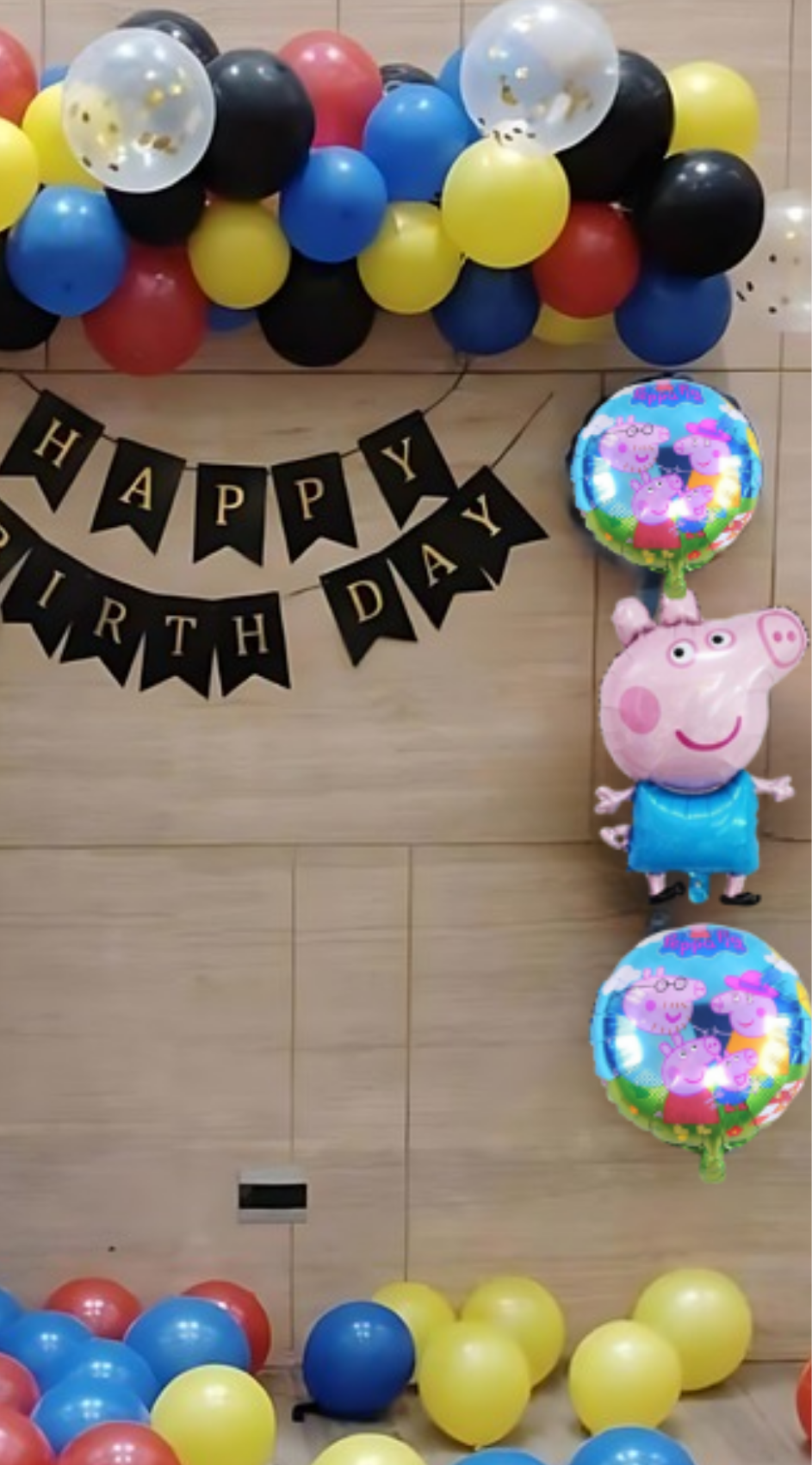 Peppa Pig Theme Birthday Balloon Decoration for kids