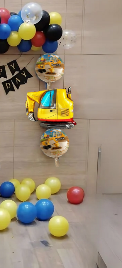 Construction Theme Birthday Balloon Decoration for kids