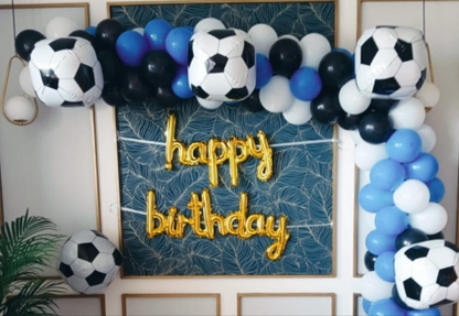 Football theme Birthday Balloon Decoration at home