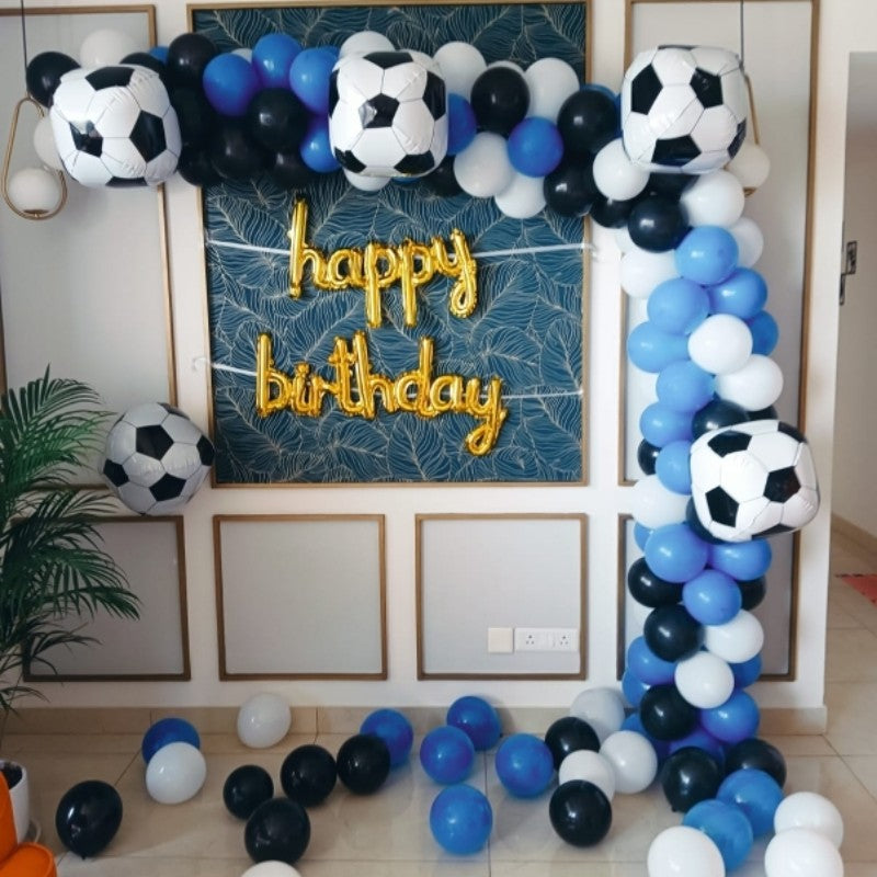 Football theme Birthday Balloon Decoration at home