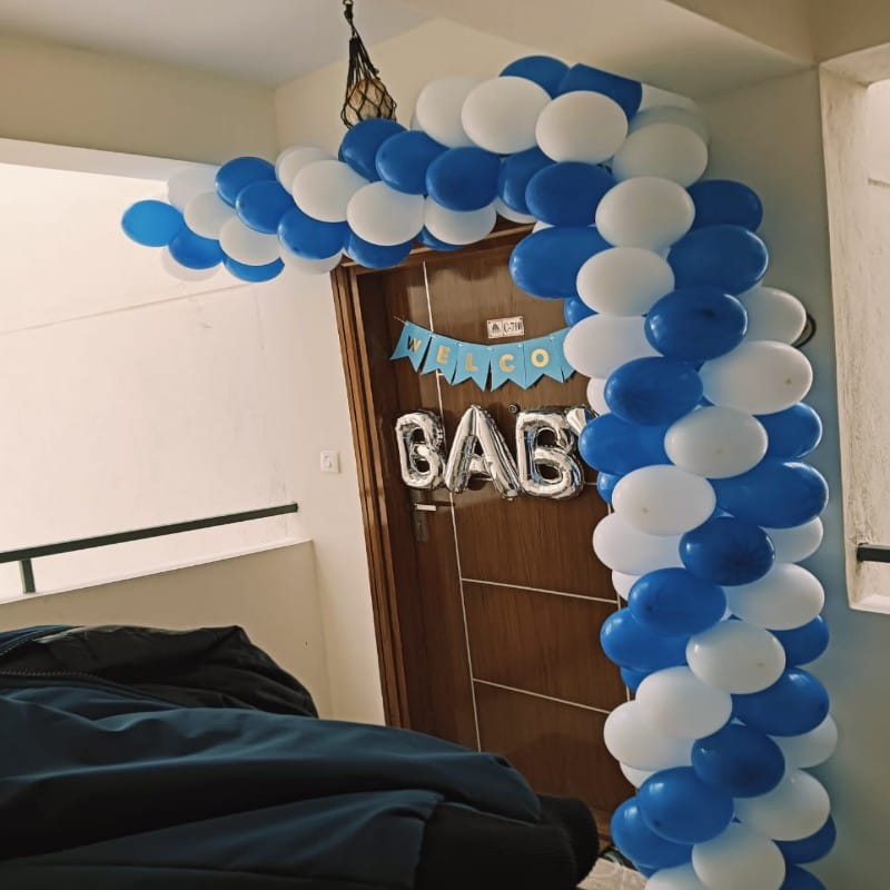 Welcome Baby Balloon Decoration Entrance Arch