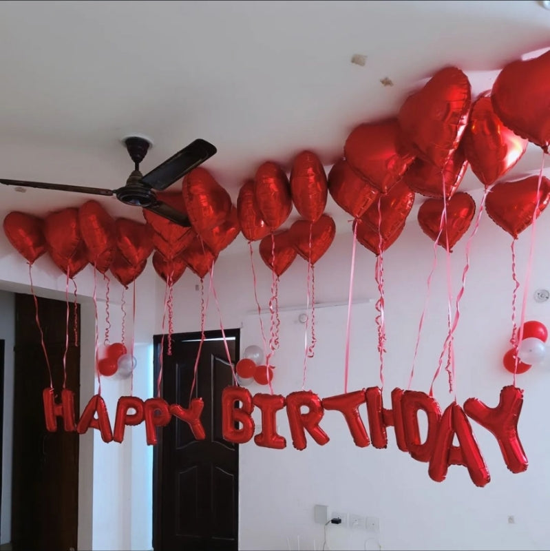 Romantic Heart shape Birthday celebration decoration for her