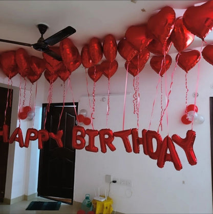 Romantic Heart shape Birthday celebration decoration for her