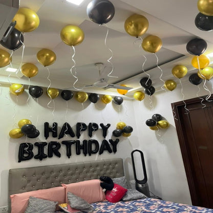 Premium Birthday Balloons Decoration Surprise in Room.