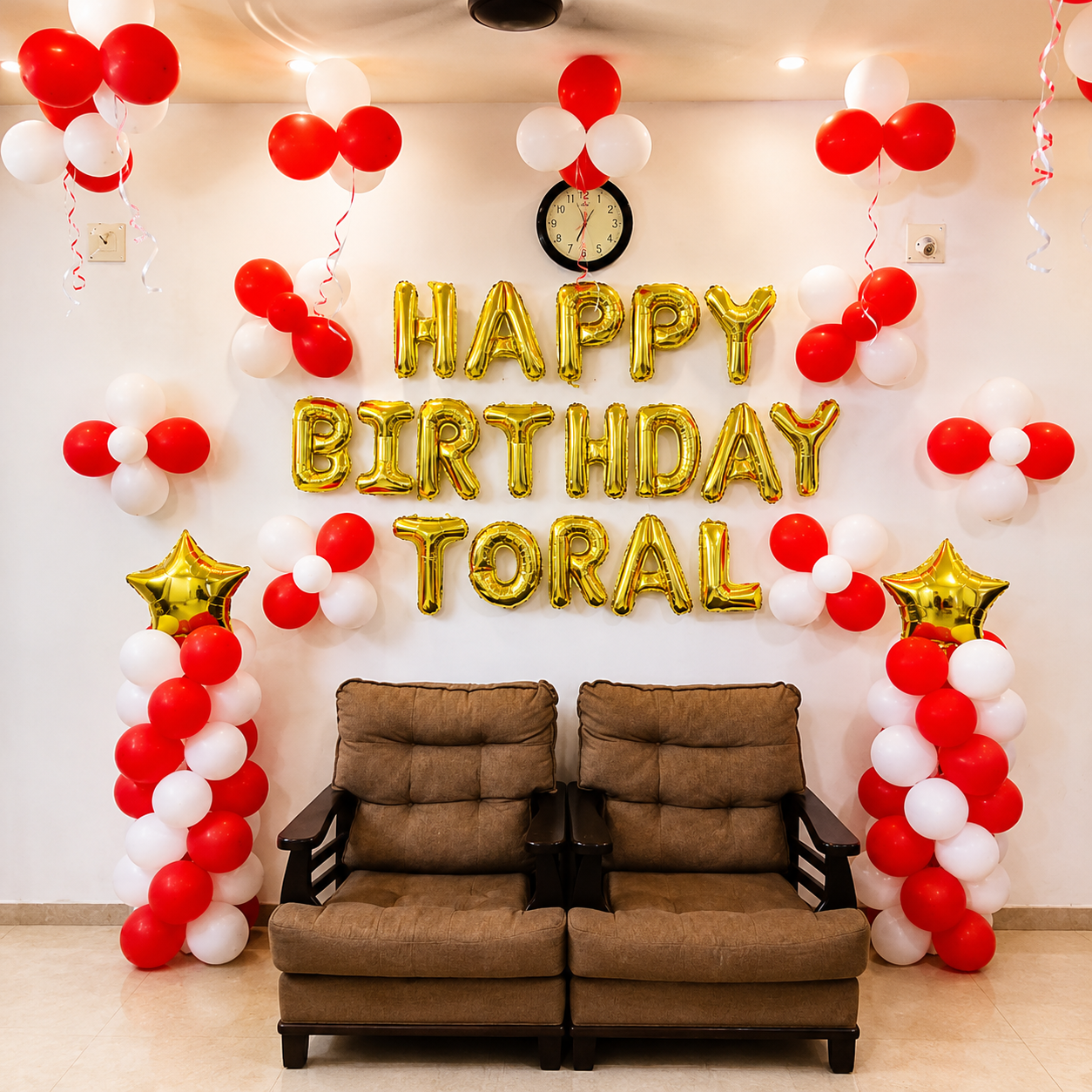 Red and white balloons Decor 