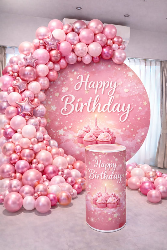 "Luxe Pink Birthday Splendor" Theme Decoration 