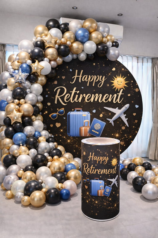 "Luxury Retirement Party Decor Setup" Theme Decoration