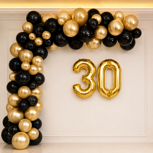 Premium and Simple Birthday Arch Balloon decoration for Adult Birthday