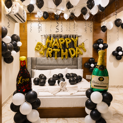 Simple Balloon Decoration in hotel room