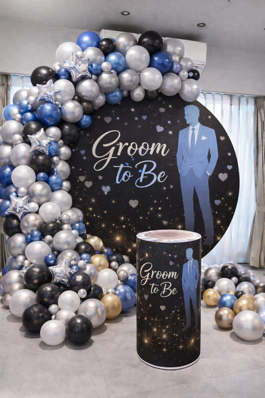 "Stellar Groom-To-Be Bash Setup" Theme Decoration