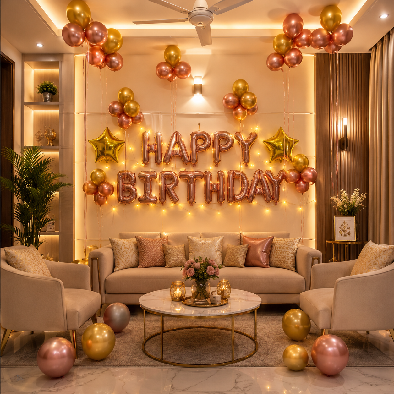 The Rose Gold Theme Birthday Party Celebration 