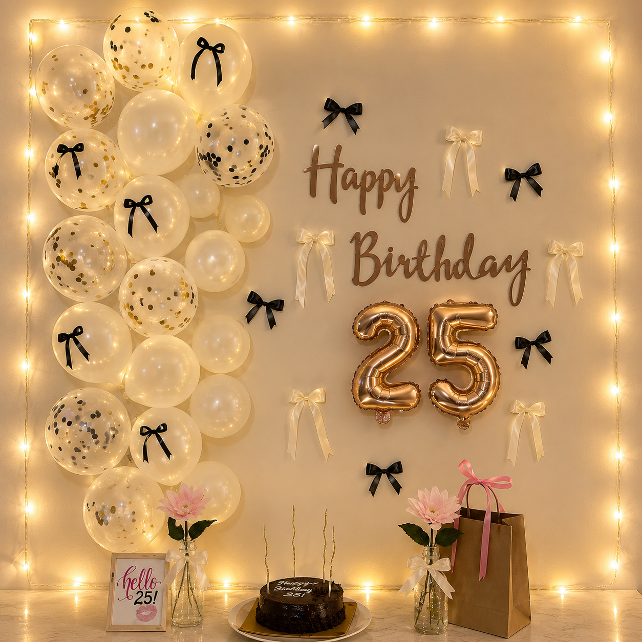 Timeless Bow Birthday Decor for her