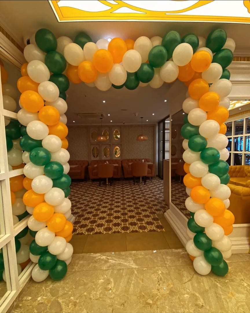 Independence Day Balloon Decoration Entrance Arch