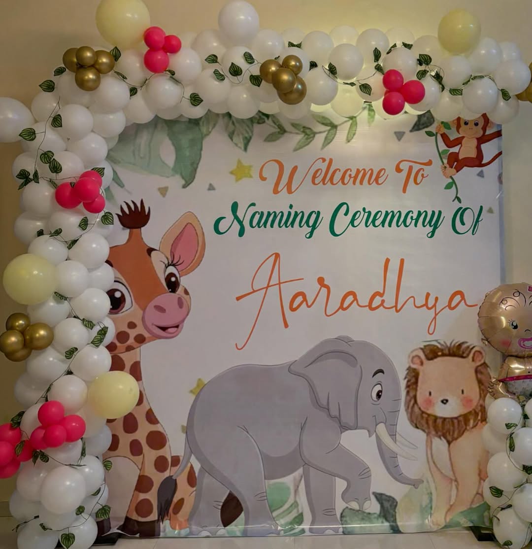 Naming Ceremony Balloon Decoration for home or Banquet