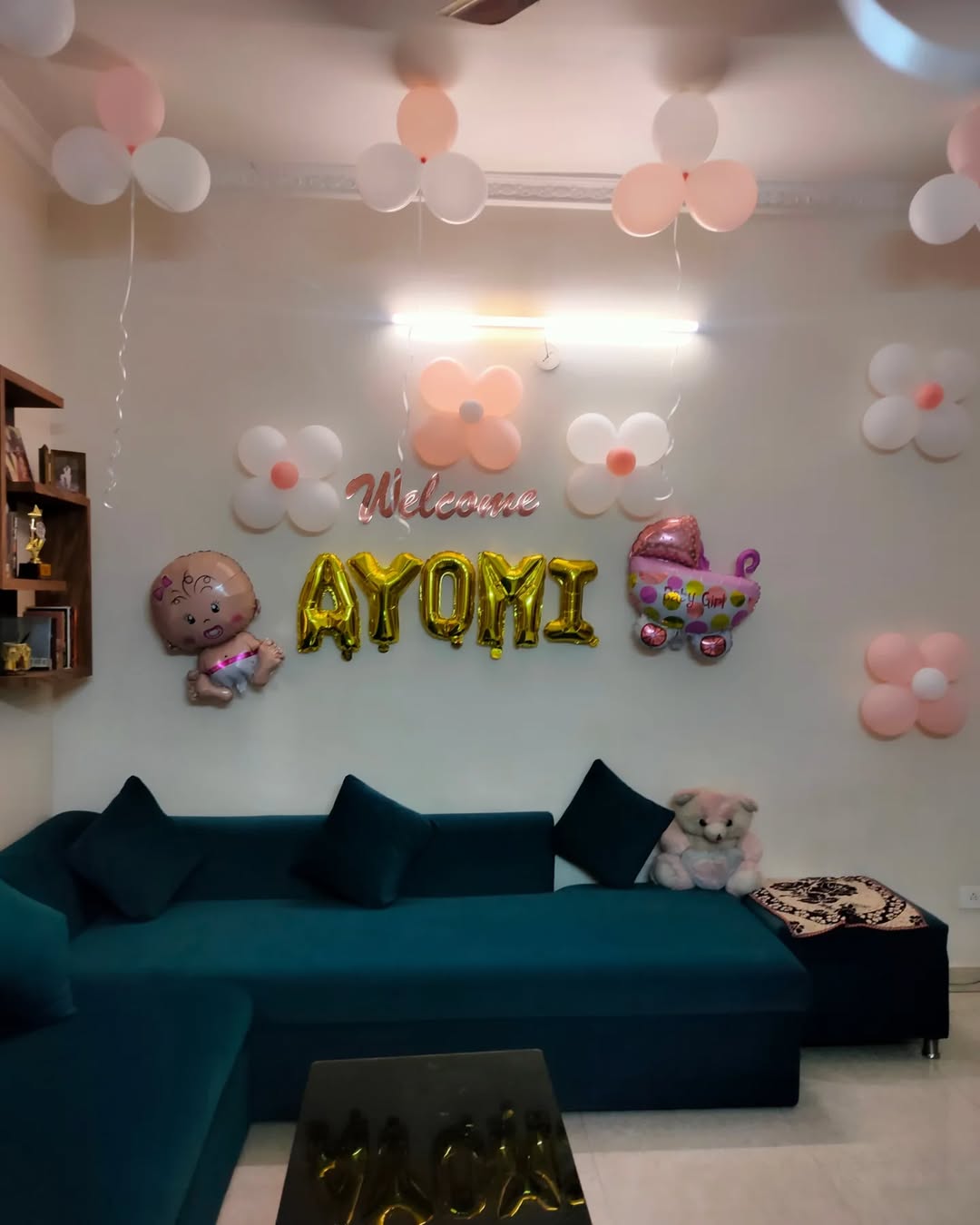 Simple Baby Welcome Balloon Decoration at home for New Born