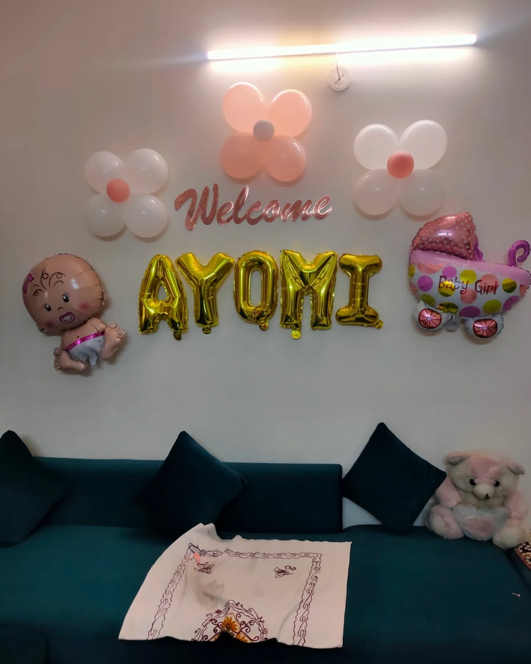 Simple Baby Welcome Balloon Decoration at home for New Born