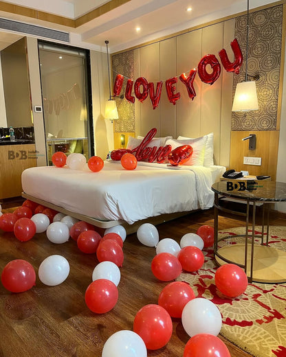 Simple and Romantic Balloons Decoration for room for special moments and surprises specially designed for hotel rooms