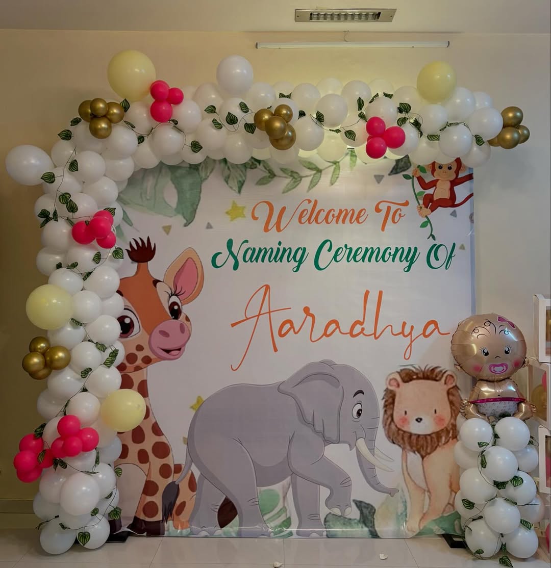 Naming Ceremony Balloon Decoration for home or Banquet