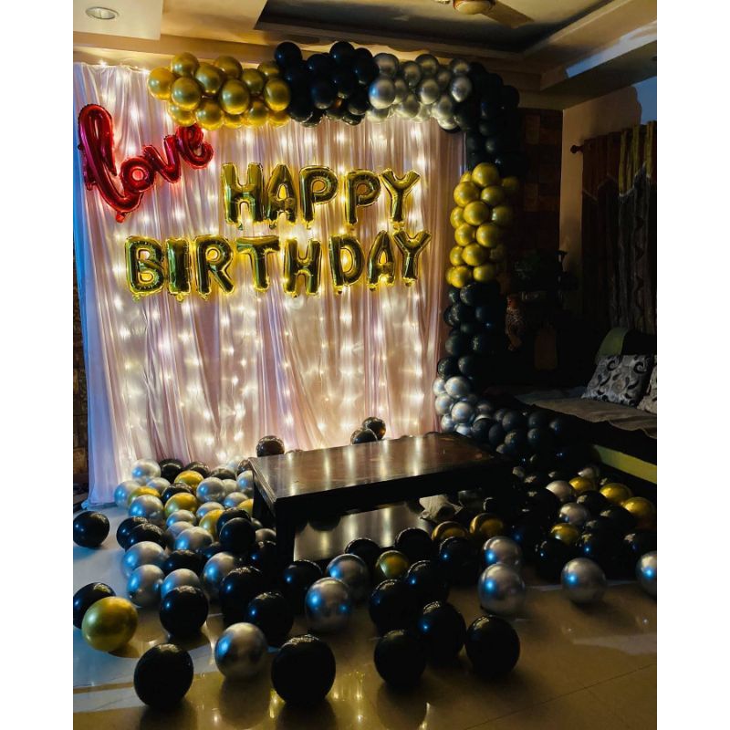 Romantic Balloon Decoration Surprise for her Birthday