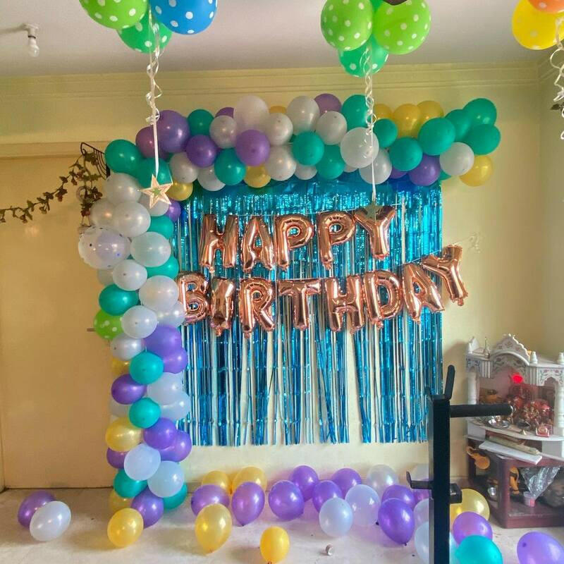 Balloon Arc Birthday Decoration at Home – Theballoonwala