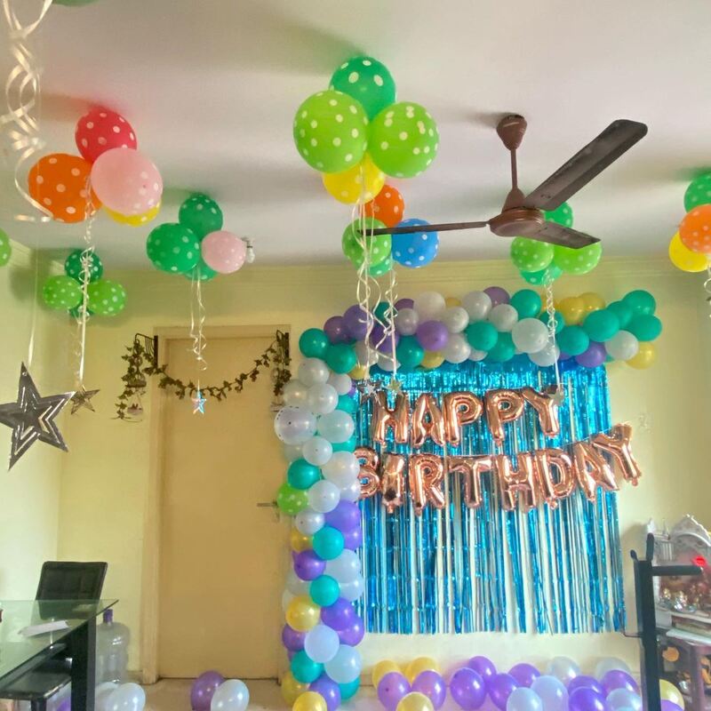 Balloon Arc Birthday Decoration at Home