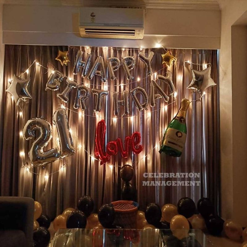 Romantic Balloon Decoration for Birthday Surprise for him