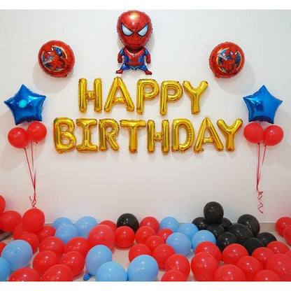 Spiderman theme balloon decoration for kids birthday