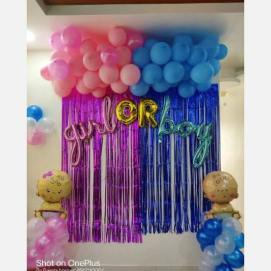 Wall Design Balloon Decoration for a Baby Shower